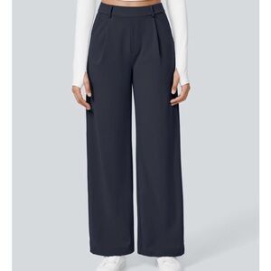 HALARA Dark Blue Wide-Leg Trousers
